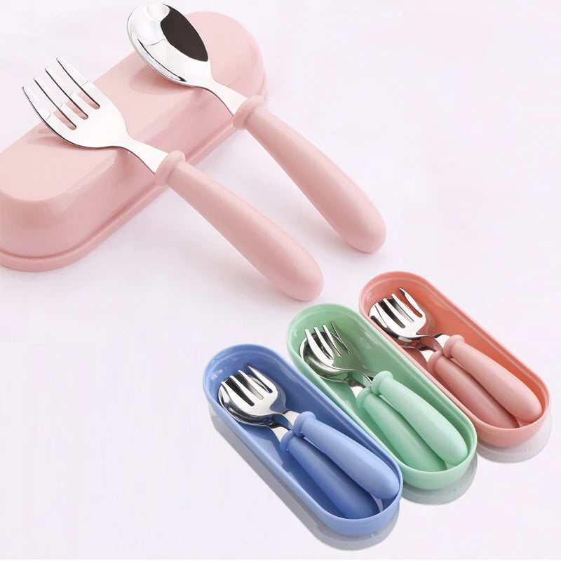 3-Piece Kids Stainless Steel Travel Cutlery Set