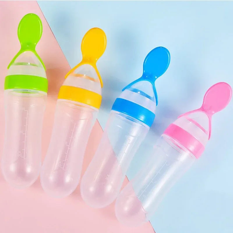 Silicone Squeeze Feeding Spoon