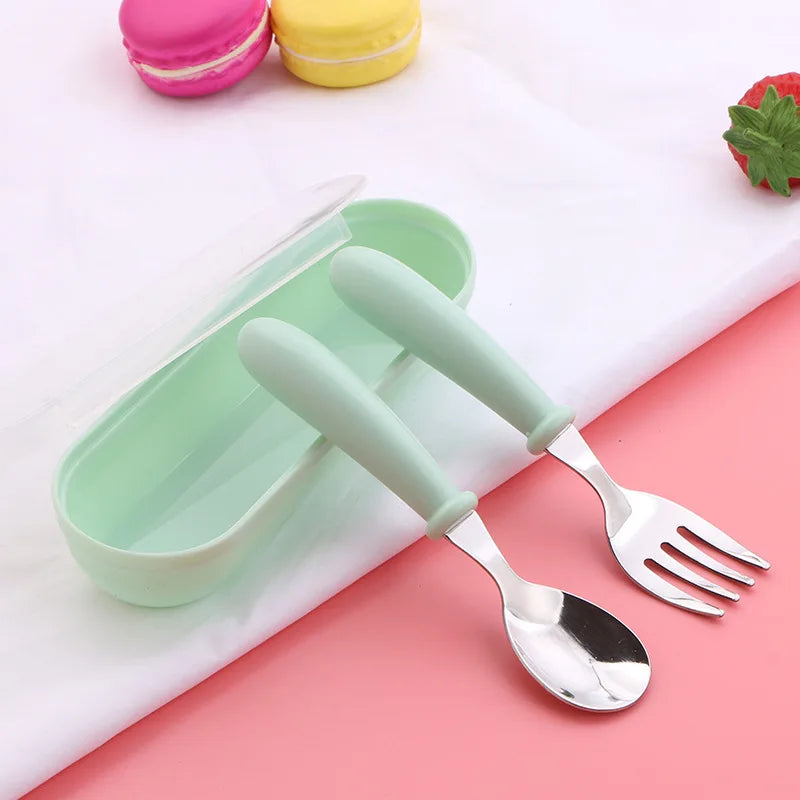 3-Piece Kids Stainless Steel Travel Cutlery Set
