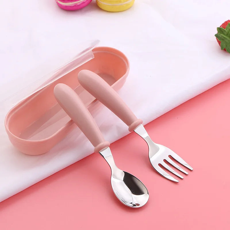 3-Piece Kids Stainless Steel Travel Cutlery Set