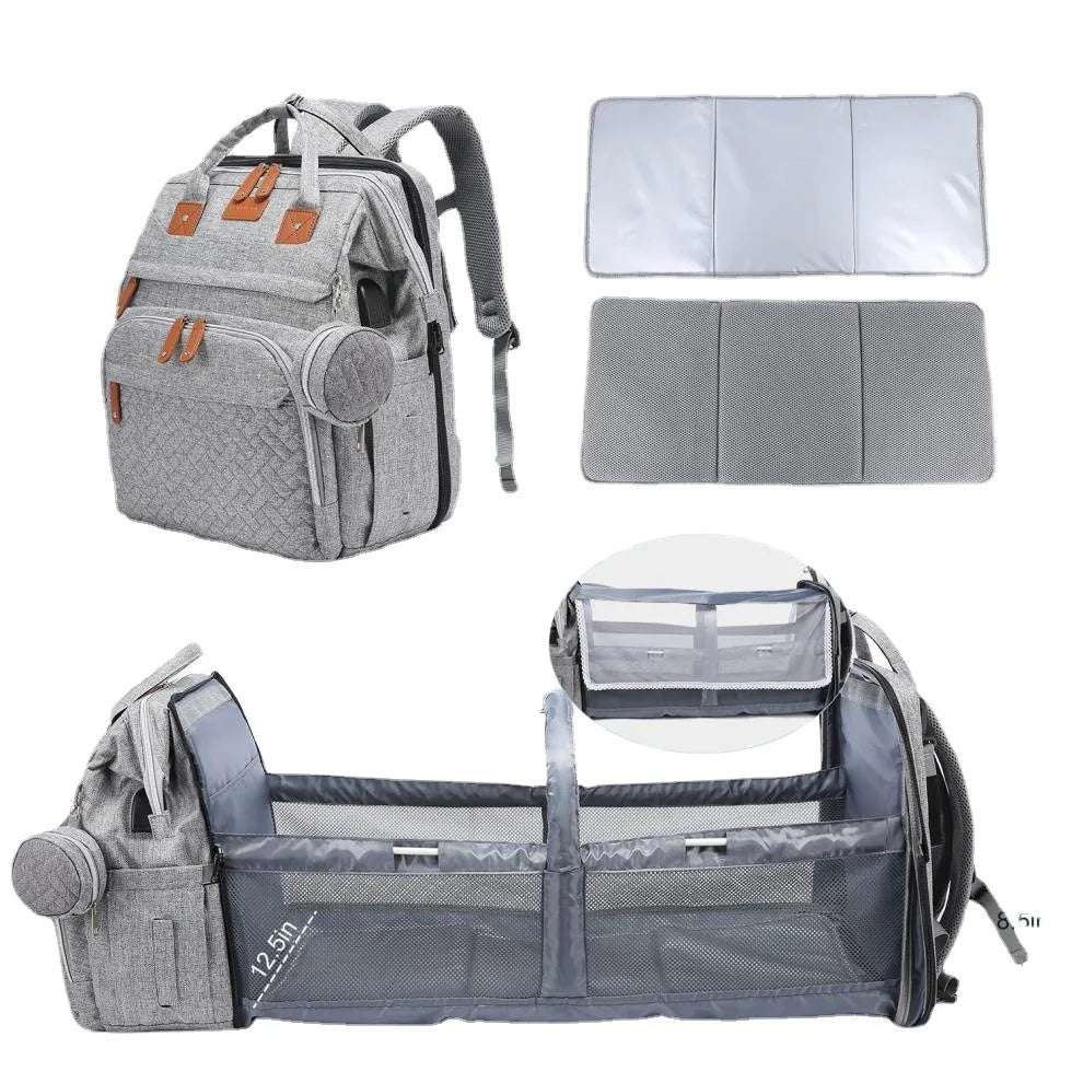3-in-1 Fold-Out Nappy Changing Backpack