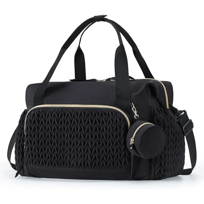 Quilted Large-Capacity Baby Changing Bag