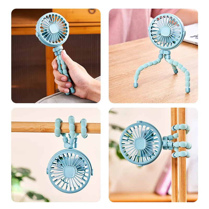 Rechargeable Clip-On Buggy Fan